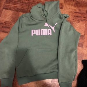 Olive green Puma hoodie